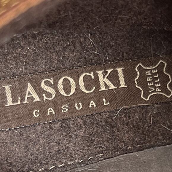 Lasoki Casual Brown Tan Leather Suede Chukka Boots Lace Up Ankle Mens 42 Y2K - Picture 11 of 12